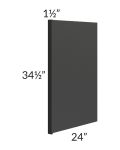 Vienna Black 1-1/2" Appliance End Panel
