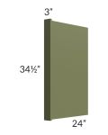 Midtown Hunter Green Shaker 3" Appliance End Panel