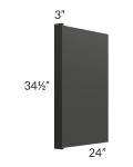 Midtown Black Shaker 3" Appliance End Panel