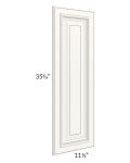 Tuscan Painted Grey Clear Glass Door for a 27x42 Diagonal Corner Wall Cabinet (Cabinet Sold Separately)