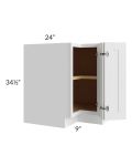 Stratton White Shaker 33" Easy Reach Corner Base Cabinet