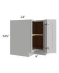 Tuscan Painted Grey 33" Easy Reach Corner Cabinet