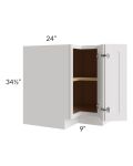 Midtown Cloud Shaker 33" Easy Reach Corner Cabinet