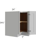 Midtown Painted Grey Shaker 33" Easy Reach Corner Cabinet