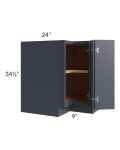 Vienna Indigo 33" Easy Reach Corner Cabinet