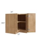 Tuscan Timber 36" Easy Reach Corner Cabinet