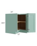 Midtown Mint Green Shaker 36" Easy Reach Corner Cabinet