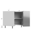 Milan Grey Gloss 36" Easy Reach Corner Cabinet