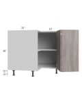 Milan Hazel 36" Easy Reach Corner Cabinet