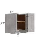 Gramercy Grey Mist 36" Easy Reach Corner Cabinet