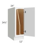 Metro White 12" Full Height Door Tray Divider Base Cabinet 
