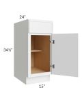 Metro White 15" Base Cabinet 