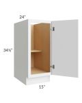Metro White 15" Full Height Door Base Cabinet