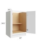 Metro White 24" Full Height Door Base Cabinet
