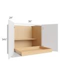 Metro White 36" Full Height Base Cabinet with 1 Rollout Tray