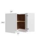 Metro White 36" Corner Base Cabinet 