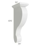 Metro White Traditional Corbel
