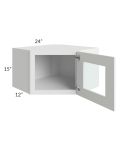 Metro White 24x15 Decorative Wall Diagonal Corner Cabinet 