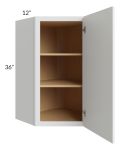 Metro White 24x36 Wall Diagonal Corner Cabinet