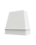Metro White Raleigh Smooth Tapered Hood with Classic Molding