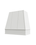 Metro White Raleigh Strapped Tapered Hood with Block Molding
