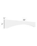 Metro White 48" Shaker Arch Valance 