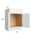 Metro White 24" Vanity Base Cabinet 