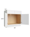 Metro White 36" Vanity Base Cabinet