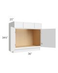 Metro White 36" Vanity Base Cabinet