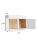 Metro White 42" Vanity Base Cabinet