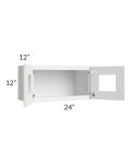 Metro White 24x12 Decorative Wall Cabinet 
