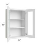Metro White 24x36 Wall Glass Door Cabinet (Prepped for Glass Doors) 