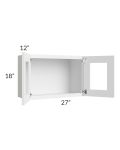 Metro White 27x18 Decorative Wall Cabinet