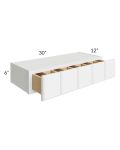Metro White 30x06 Wall Spice Drawer Cabinet 