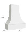 Providence White 36" Curved Wood Range Hood 