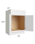 Southport White Shaker 24" Vanity Sink Base Cabinet