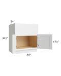 Midtown White Shaker 30" Farm Sink Base Cabinet 