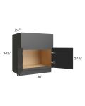 Midtown Black Shaker 30" Farm Sink Base Cabinet