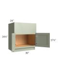 Midtown Pistachio Green Shaker 30" Farm Sink Base Cabinet