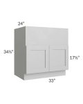 Midtown Painted Grey Shaker 33" Farm Sink Base Cabinet