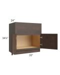 Vienna Kona Brown 33" Farm Sink Base Cabinet