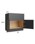 Vienna Black 33" Farm Sink Base Cabinet
