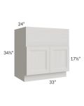 Salem Light Grey 33" Farm Sink Base Cabinet