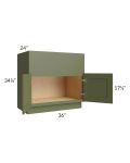 Midtown Hunter Green Shaker 36" Farm Sink Base Cabinet