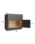 Midtown Black Shaker 36" Farm Sink Base Cabinet