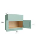 Midtown Mint Green Shaker 36" Farm Sink Base Cabinet