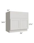 Salem Light Grey 36" Farm Sink Base Cabinet