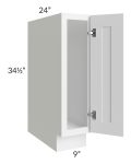 Dakota White 9" Full Height Door Base Cabinet 