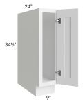 Providence White 9" Full Height Door Base Cabinet 