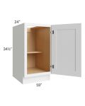 Vail White 18" Full Height Door Base Cabinet